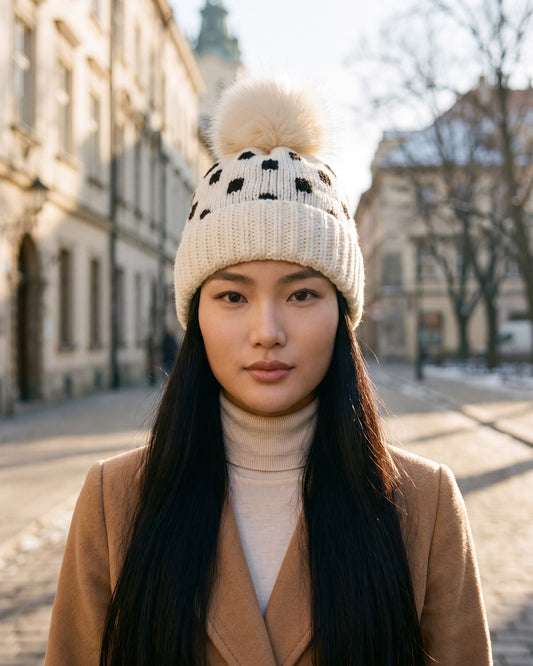 Czapka zimowa damska Luisa — na modelce