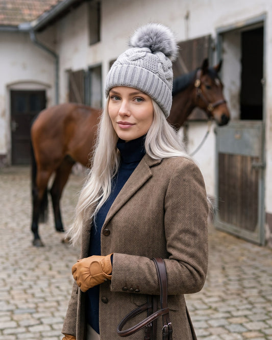 Czapka zimowa damska Janina — na modelce