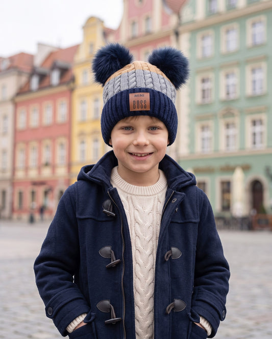 Czapka zimowa chłopięca Milo — na modelce
